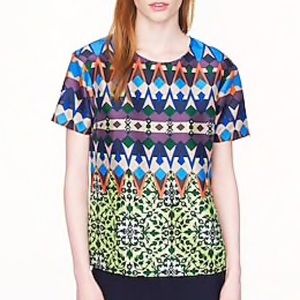 Jcrew gemstone silk blouse